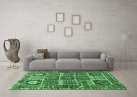 Machine Washable Persian Emerald Green Traditional Rug, wshtr4177emgrn