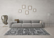 Machine Washable Persian Gray Traditional Rug in a Living Room,, wshtr4177gry