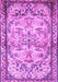 Machine Washable Persian Purple Traditional Area Rugs, wshtr4178pur