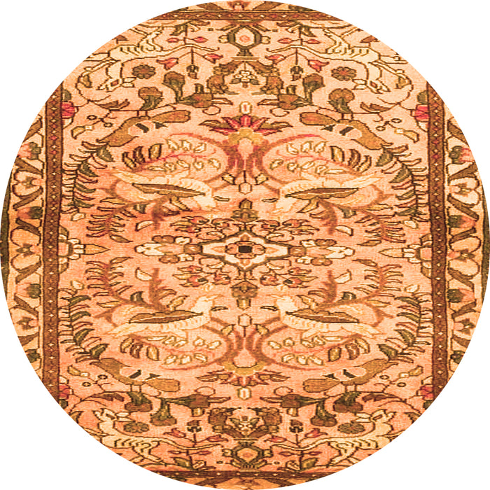 Machine Washable Persian Orange Traditional Area Rugs, wshtr4178org