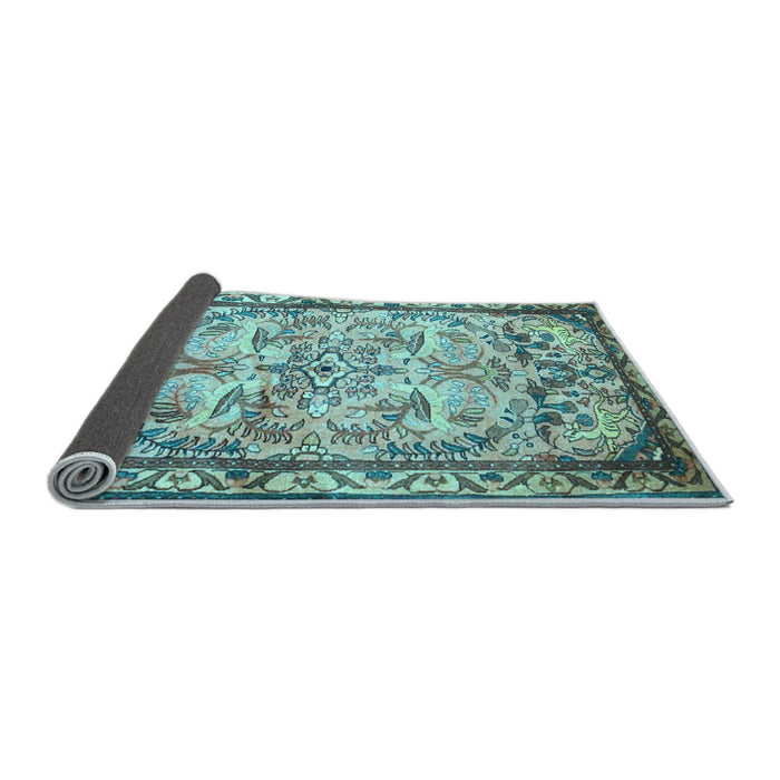 Sideview of Persian Light Blue Traditional Rug, tr4178lblu