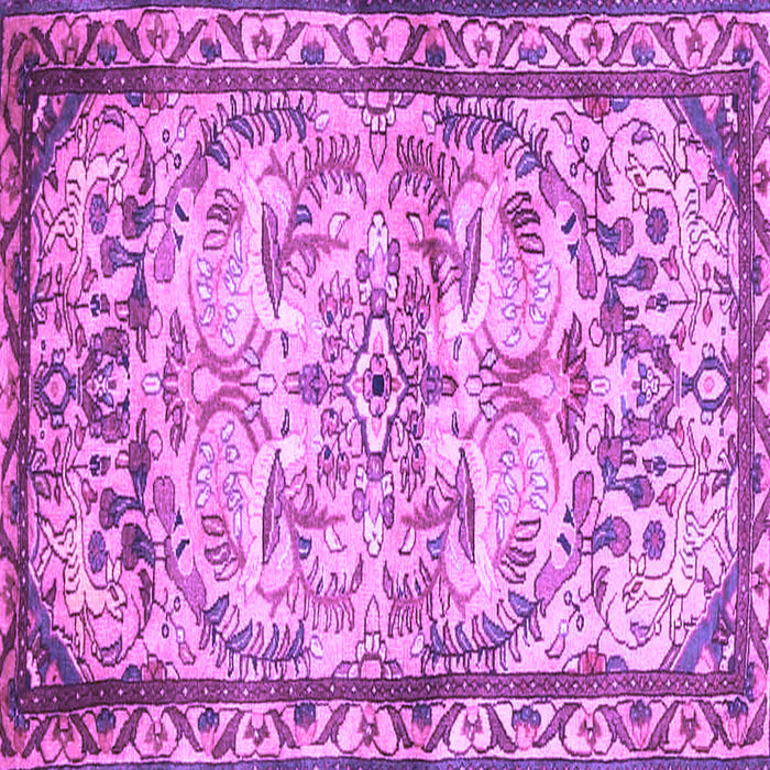 Square Persian Purple Traditional Rug, tr4178pur