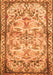 Serging Thickness of Machine Washable Persian Orange Traditional Area Rugs, wshtr4178org