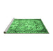 Sideview of Machine Washable Persian Emerald Green Traditional Area Rugs, wshtr4178emgrn