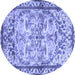 Round Persian Blue Traditional Rug, tr4178blu