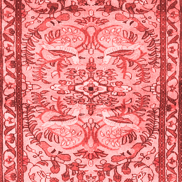 Machine Washable Persian Red Traditional Rug, wshtr4178red