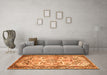 Machine Washable Persian Orange Traditional Area Rugs in a Living Room, wshtr4178org