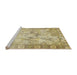 Sideview of Machine Washable Traditional Brown Gold Rug, wshtr4179