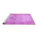 Sideview of Machine Washable Persian Purple Traditional Area Rugs, wshtr4179pur