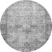 Square Persian Gray Traditional Rug, tr4179gry