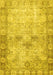 Machine Washable Persian Yellow Traditional Rug, wshtr4179yw