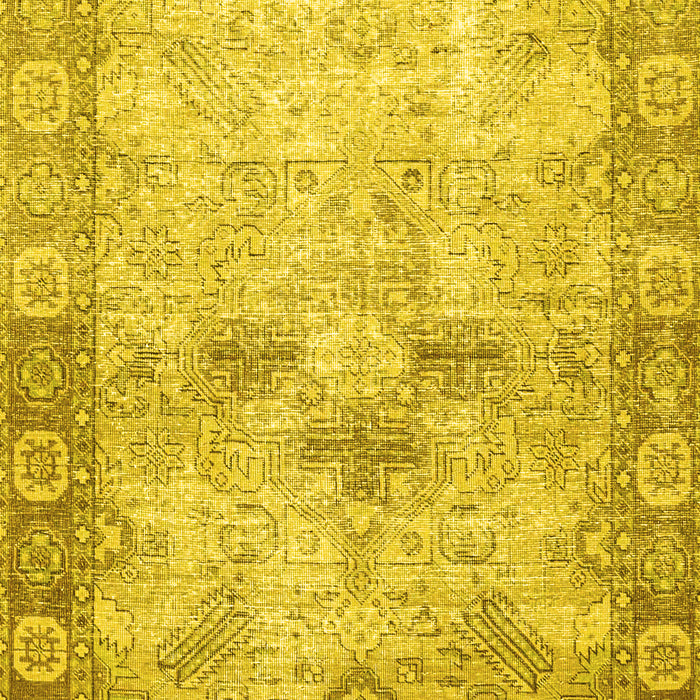 Machine Washable Persian Yellow Traditional Rug, wshtr4179yw