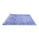 Sideview of Machine Washable Persian Blue Traditional Rug, wshtr4179blu