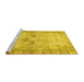 Sideview of Machine Washable Persian Yellow Traditional Rug, wshtr4179yw
