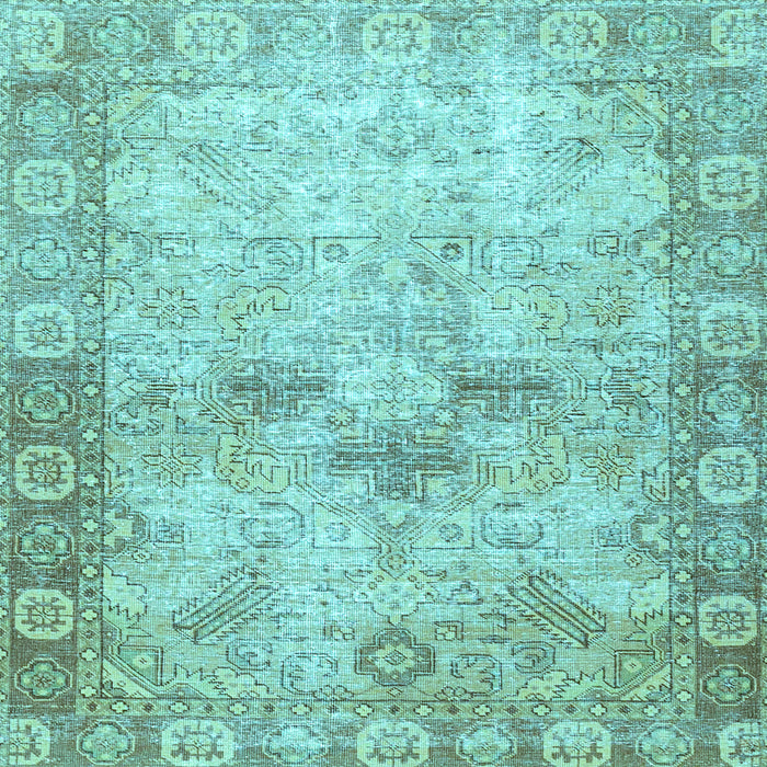 Square Machine Washable Persian Light Blue Traditional Rug, wshtr4179lblu