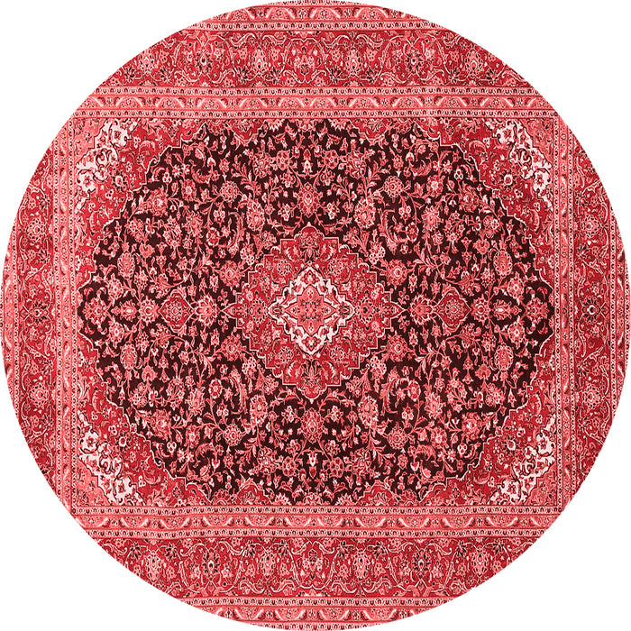 Machine Washable Medallion Red Traditional Rug, wshtr417red
