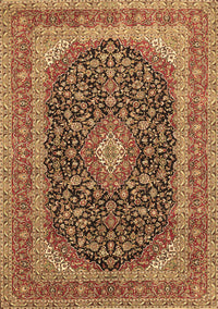 Medallion Brown Traditional Rug, tr417brn