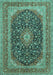 Medallion Turquoise Traditional Rug, tr417turq