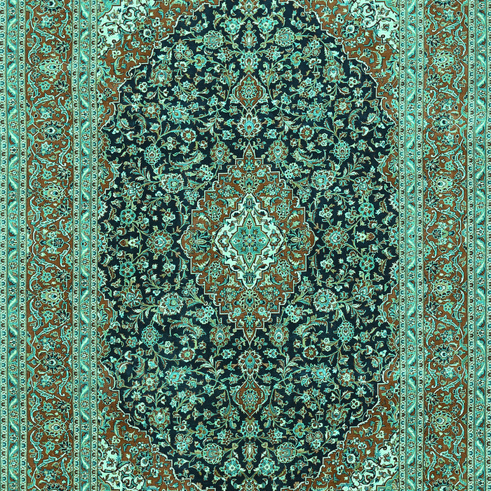 Medallion Turquoise Traditional Rug, tr417turq