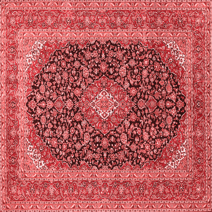 Machine Washable Medallion Red Traditional Rug, wshtr417red