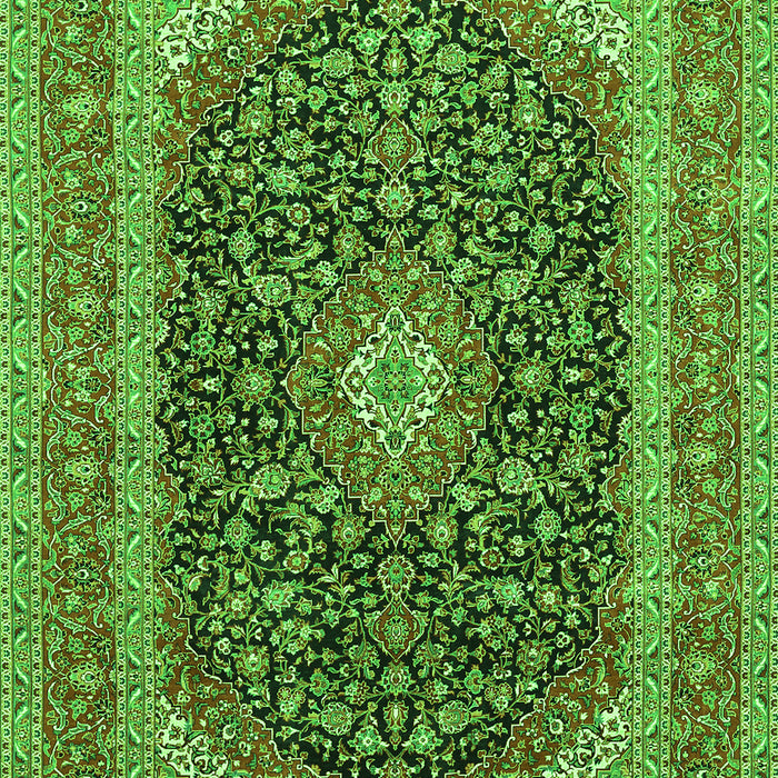 Medallion Green Traditional Rug, tr417grn