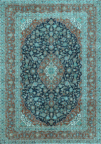 Medallion Light Blue Traditional Rug, tr417lblu