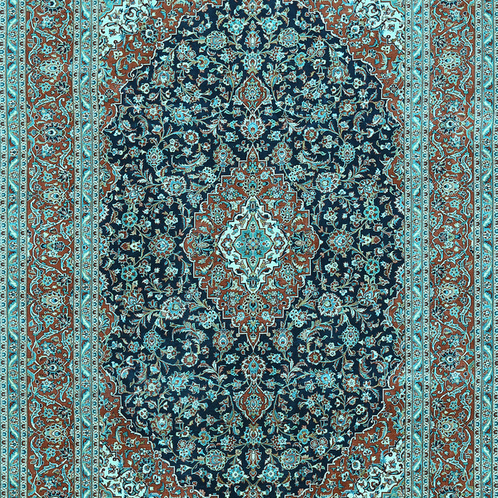 Medallion Light Blue Traditional Rug, tr417lblu