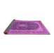 Sideview of Medallion Purple Traditional Rug, tr417pur