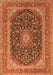 Medallion Orange Traditional Rug, tr417org