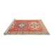 Sideview of Machine Washable Traditional Red Rug, wshtr418