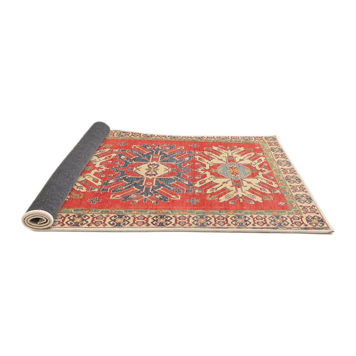 Sideview of Traditional Red Geometric Rug, tr418