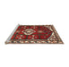 Sideview of Machine Washable Traditional Tomato Red Rug, wshtr4180