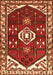 Serging Thickness of Machine Washable Persian Orange Traditional Area Rugs, wshtr4180org