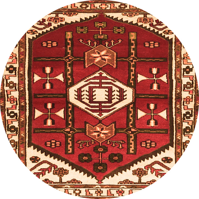 Square Persian Orange Traditional Rug, tr4180org