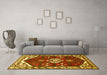 Machine Washable Persian Yellow Traditional Rug in a Living Room, wshtr4180yw