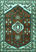 Machine Washable Persian Turquoise Traditional Area Rugs, wshtr4180turq