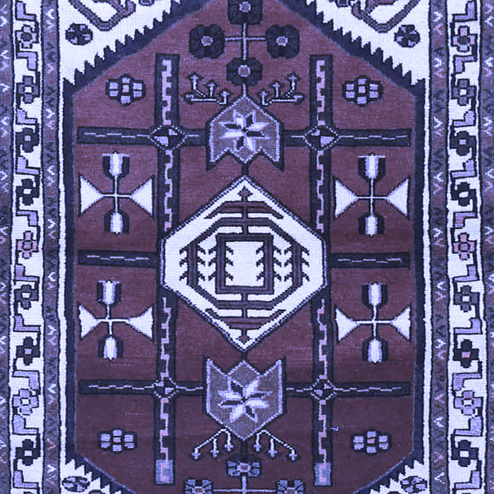 Machine Washable Persian Blue Traditional Rug, wshtr4180blu