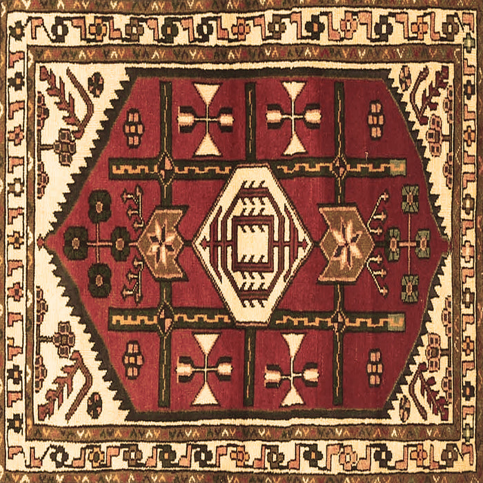 Square Persian Brown Traditional Rug, tr4180brn