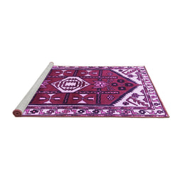 Sideview of Machine Washable Persian Purple Traditional Area Rugs, wshtr4180pur