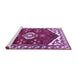 Sideview of Machine Washable Persian Purple Traditional Area Rugs, wshtr4180pur