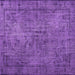 Square Machine Washable Persian Purple Traditional Area Rugs, wshtr4181pur