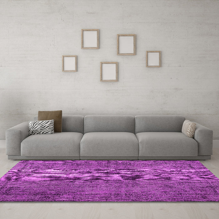 Machine Washable Persian Pink Traditional Rug in a Living Room, wshtr4181pnk