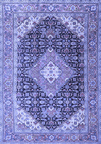 Medallion Blue Traditional Rug, tr4182blu