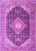 Machine Washable Medallion Purple Traditional Area Rugs, wshtr4182pur