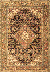 Medallion Brown Traditional Rug, tr4182brn