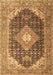 Medallion Brown Traditional Rug, tr4182brn