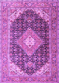 Medallion Purple Traditional Rug, tr4182pur