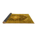 Sideview of Medallion Yellow Traditional Rug, tr4182yw