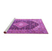 Sideview of Machine Washable Medallion Purple Traditional Area Rugs, wshtr4182pur