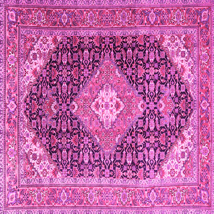 Square Medallion Pink Traditional Rug, tr4182pnk